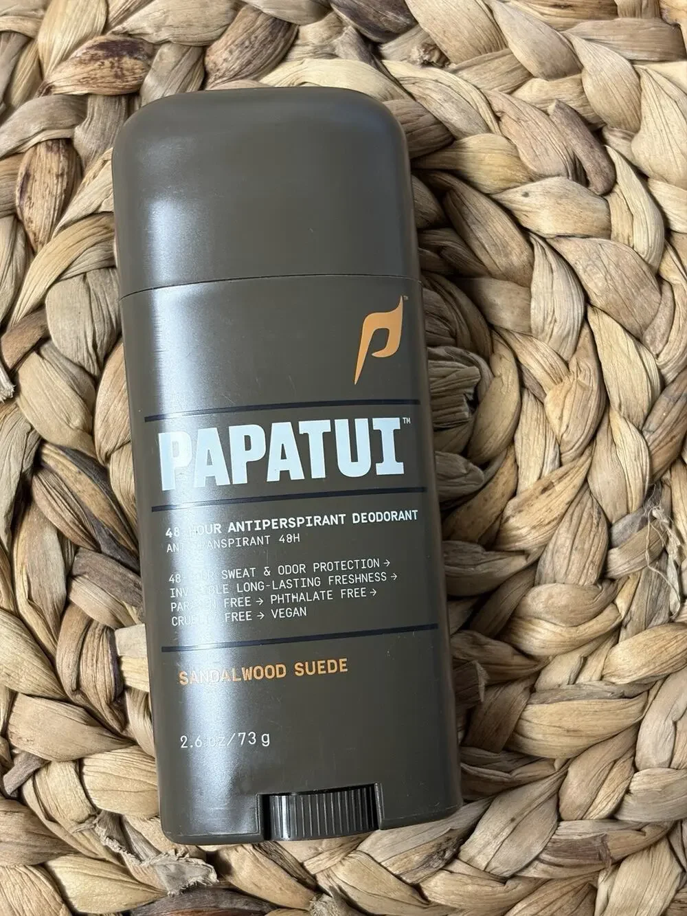 PAPATUI | Antiperspirant Deodorant Stick | SANDALWOOD SUEDE SCENT | 2.6 oz/73g